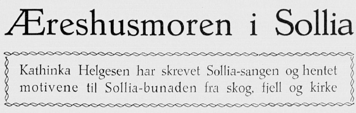 Intervju med Kathinka Helgesen