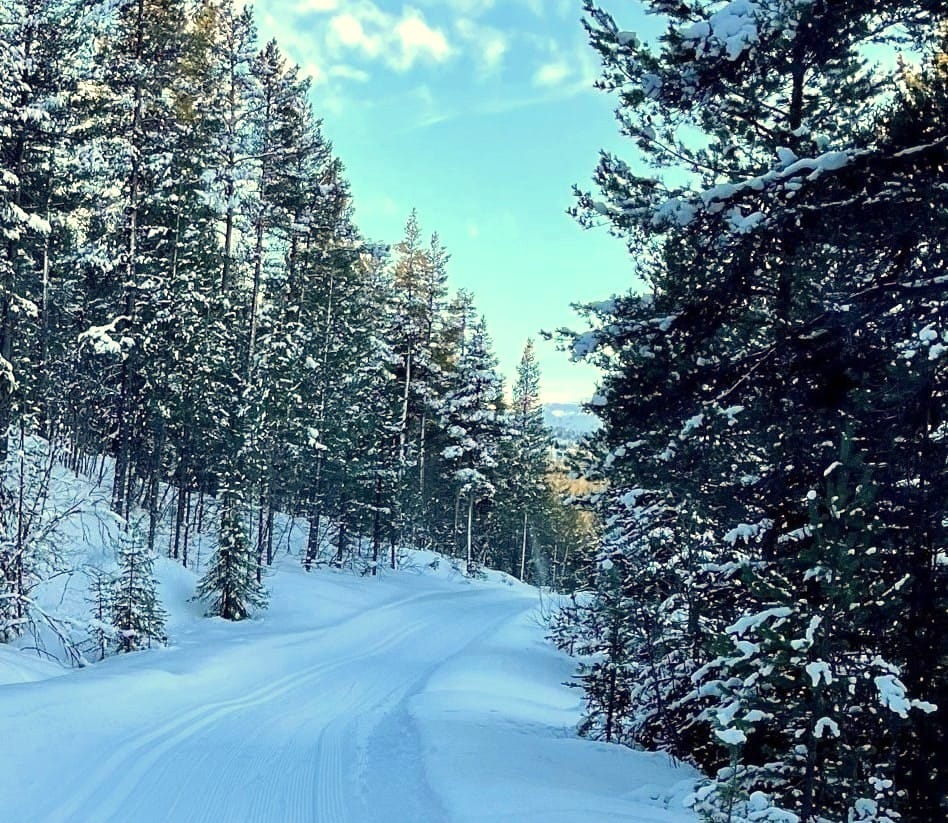 Første tur med løypemaskina