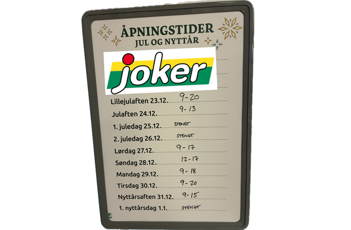 Åpningstider på Joker Atnbrua